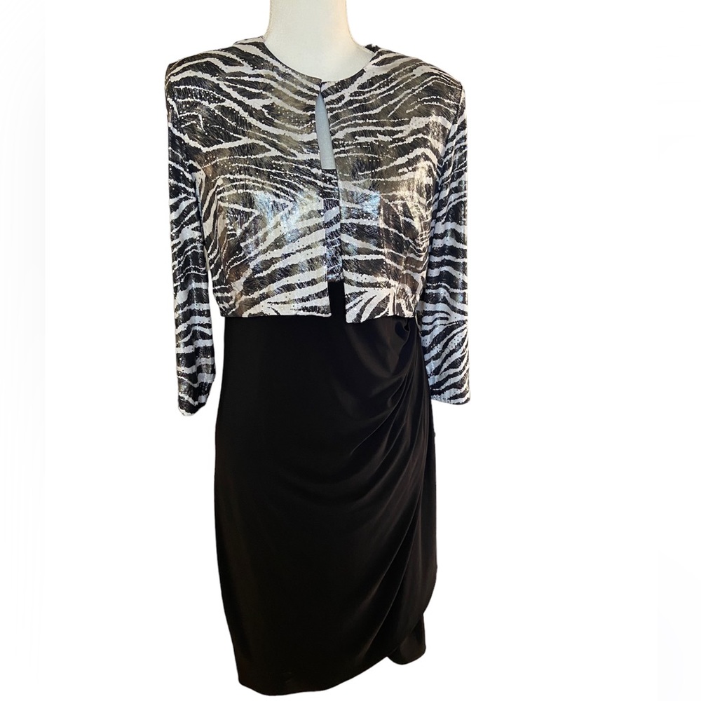 Beautiful dressbarn collection  Zebra print dress .